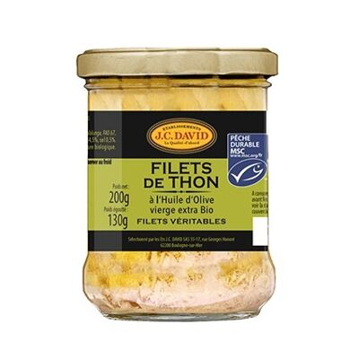 Tuna Fillets in Organic Extra Virgin Olive Oil - 200g