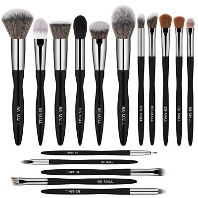Make up brushes set | pouch | black | makeup set