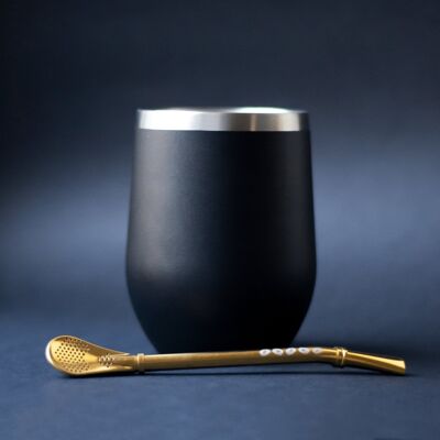 Calabash EVASION black kit (340ml) and bombilla for mate