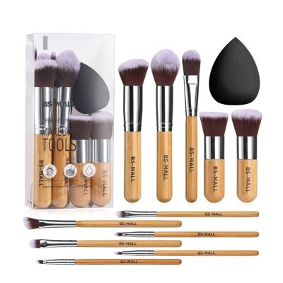 Bamboe make-up kwasten set | 11 stuks | bamboe