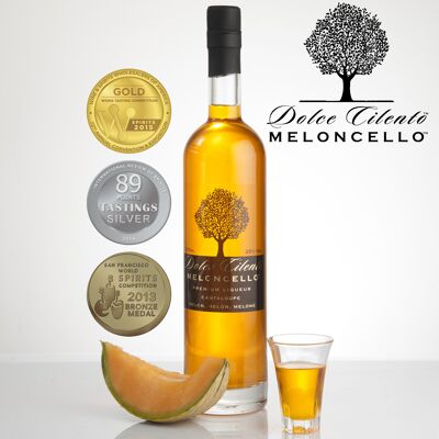 Meloncello Liqueur de Melon 700ml 25% Dolce Cilento Meloncello Cantaloup Liqueur Italienne 3 Médailles