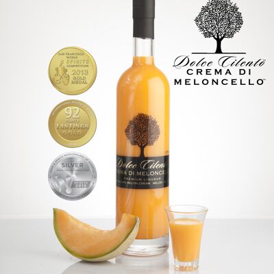 Dolce Cilento Cream Meloncello Liqueur 700ml 17% Italian Cream Melon Liqueur Triple Medal Winner