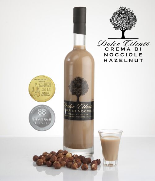 Hazelnut Cream Liquor 700ml 17%Dolce Cilento Nocciole Italian Cream Liqueur Double Medal Winner