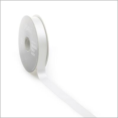 Satin ribbon - off-white - 10 mm x 25 meters