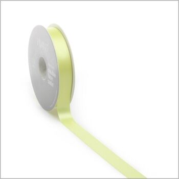 Ruban satin - jaune clair - 16 mm x 25 mètres