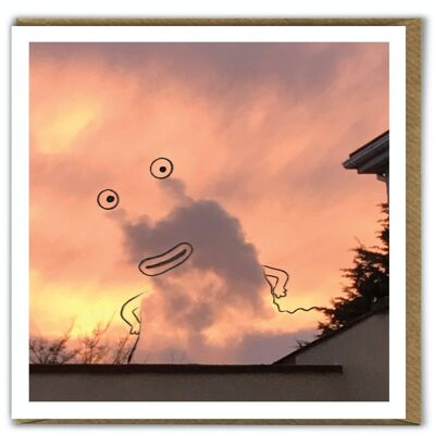 A Daily Cloud Funny Photographic Alien Birthday Card