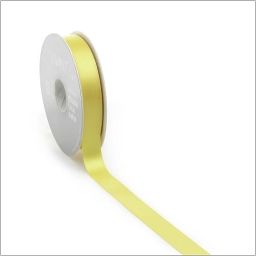 Satijn lint –geel - 10 mm x 25 meter