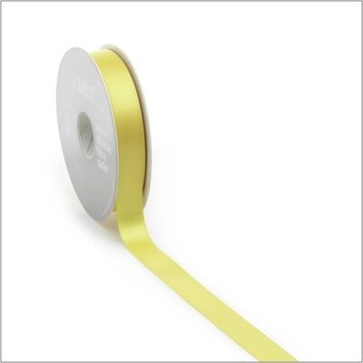 Satin ribbon – yellow - 10 mm x 25 metres
