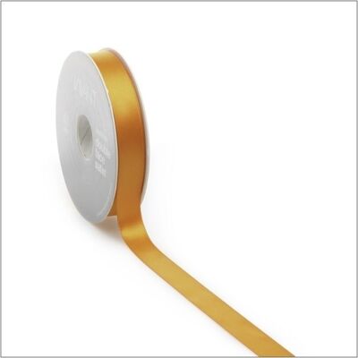 Satin ribbon - orange - 10 mm x 25 meters