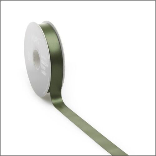 Satijn lint –mos groen - 10 mm x 25 meter