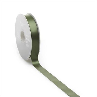 Satin ribbon – moss green - 10 mm x 25 meters