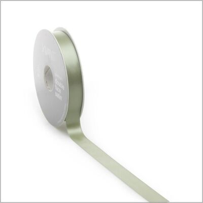 Satin ribbon - moss green - 25 mm x 25 meters