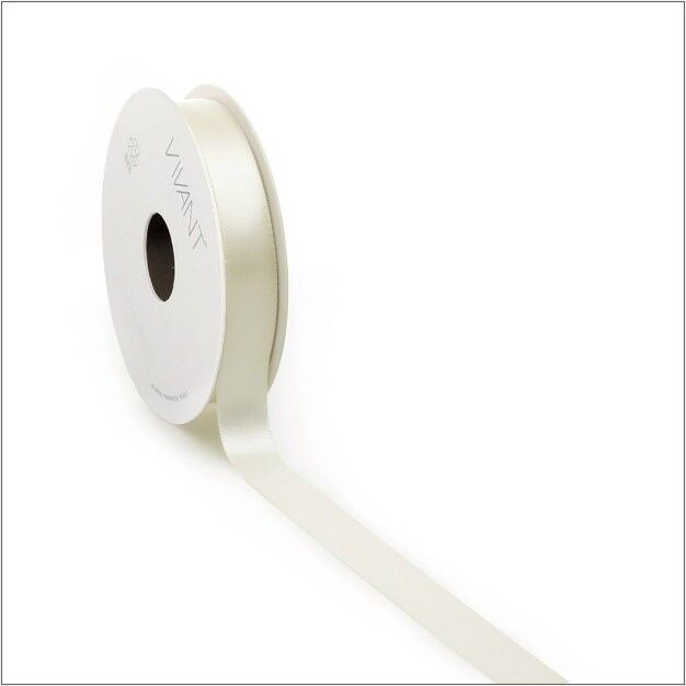 Nastro di raso - beige - 16 mm x 25 metri