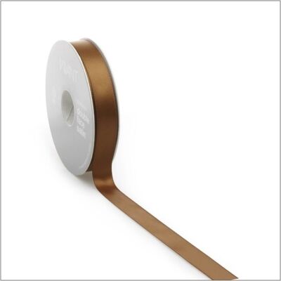 Satin ribbon - brandy - 25mm x 25 metres