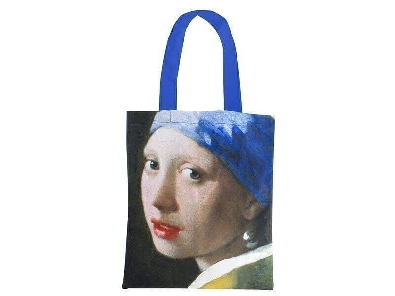Tote Bag Luxe in cotone, Vermeer, Ragazza con la perla