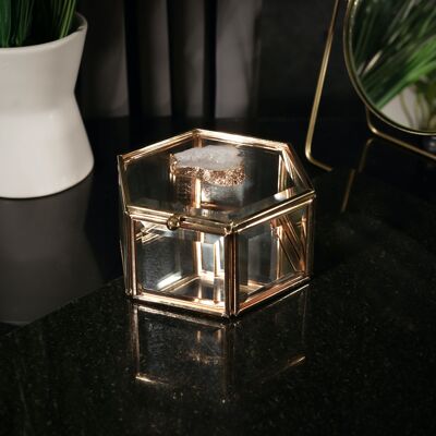 Agate Glass Jewellery Trinket Box | 2 Colours