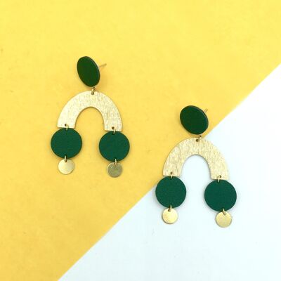 Boucles d'oreilles Eloïse vert sapin