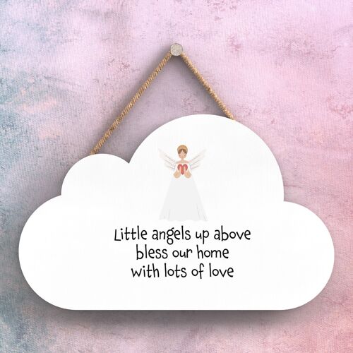 P8009 - Angel Bless Our Home Guardian Angel Sentimental Gift Hanging Plaque