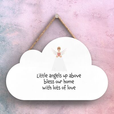P8009 – Angel Bless Our Home Guardian Angel Sentimental Gift Hanging Plaque