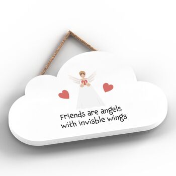 P8011 - Friends Are Angels Guardian Angel Sentimental Gift Plaque à suspendre 2