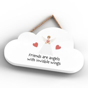 P8011 - Friends Are Angels Guardian Angel Sentimental Gift Plaque à suspendre 4