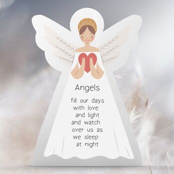 P8018 - Les anges remplissent nos journées d'amour Ange gardien Sentimental Gift Plaque à suspendre 1