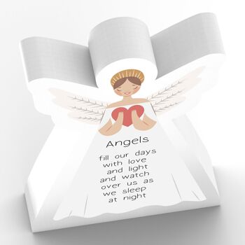 P8018 - Les anges remplissent nos journées d'amour Ange gardien Sentimental Gift Plaque à suspendre 2