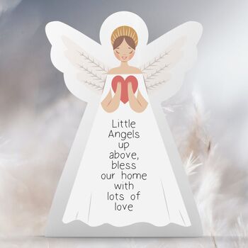 P8020 - Angel Bless Our Home Guardian Angel Sentimental Gift Plaque à suspendre 1