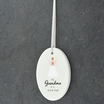 P8027 - Ma grand-mère est un ange spécial Gardien Ange Sentimental Gift Plaque à suspendre 3