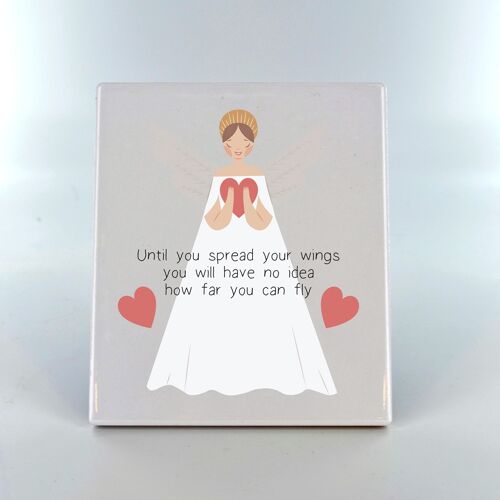 P8033 - Spread Your Wings Guardian Angel Sentimental Gift Ceramic Plaque
