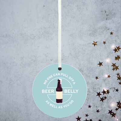 P8148 - Idea de regalo de Papá Noel secreto con temática de alcohol y barriga de cerveza