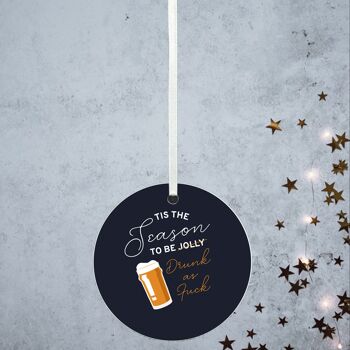 P8158 - Drunk As F * ck Humor Themed Funny Babiole décorative Secret Santa Gift Idea 1