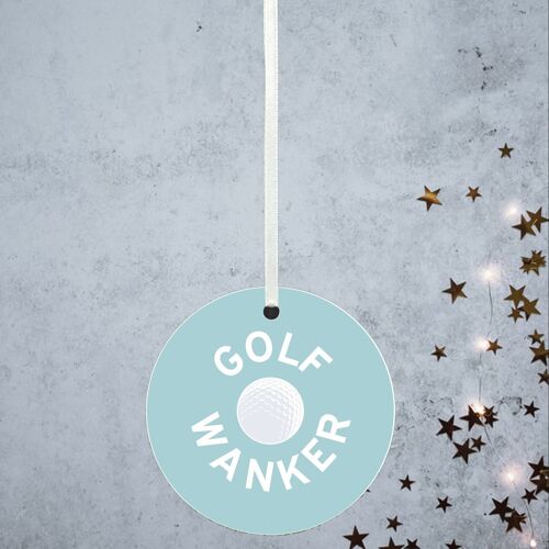 P8165 - Golf W*nker Humour Themed Funny Decorative Bauble Secret Santa Gift Idea