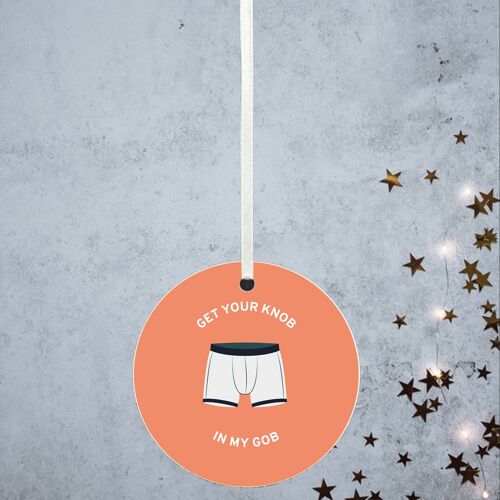 P8172 - K*ob In Gob Humour Themed Funny Decorative Bauble Secret Santa Gift Idea