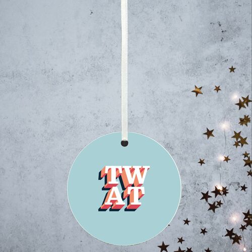 P8189 - Tw*t Humour Themed Funny Decorative Bauble Secret Santa Gift Idea