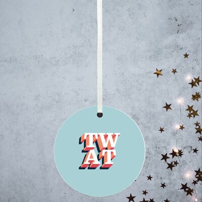 P8189 - Tw*t Idea regalo segreta per Babbo Natale con divertente pallina decorativa a tema umoristico