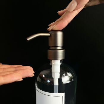 Distributeurs de savon en verre | Lot de 2 | Ambre ou clair 6