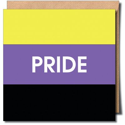 Biglietto d'auguri Pride non binario.