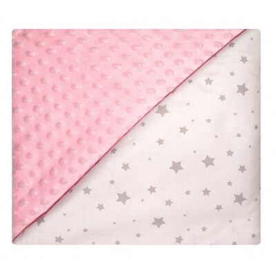 Wendbare und ultraweiche Babydecke, Pink, Made in France, STELLA