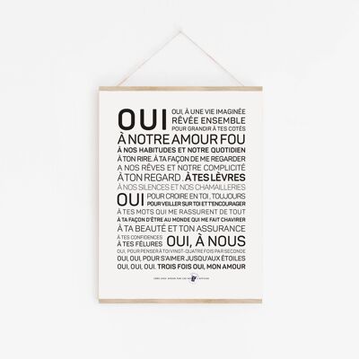 Affiche Oui, à notre amour - A2