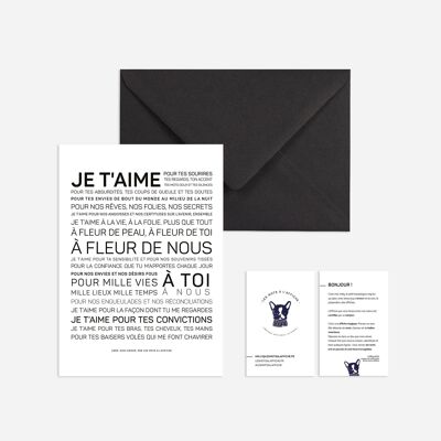 Affiche format mini Je t'aime