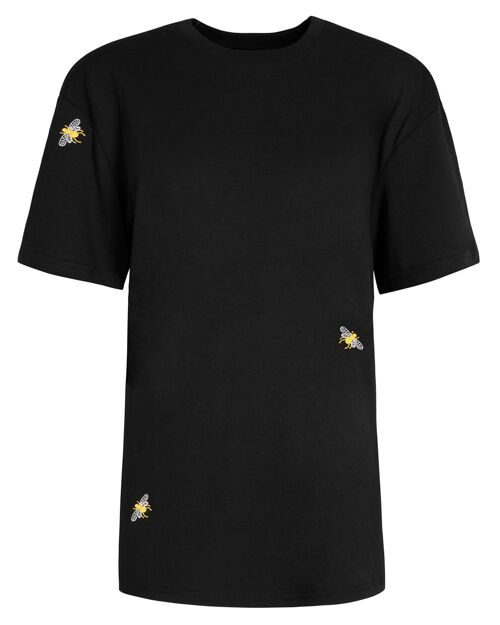 Bee Embroidered T-Shirt Black - Men