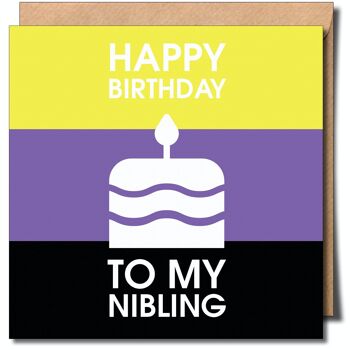 Joyeux anniversaire à ma carte de voeux non binaire Nibling. 1