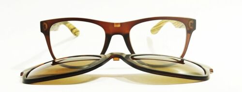 Sunglasses 195 way "anti-blue" - on clip red - brown