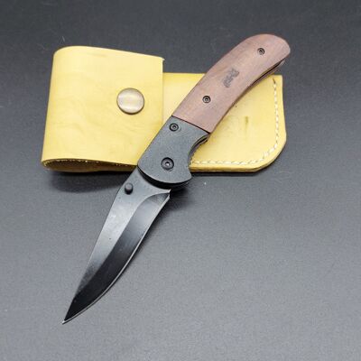 Navaja Geiranger. Cuchillo Opplav Geiranger. Maquinilla de Afeitar Fabricada con Acero Inoxidable 2J / funda de piel de 1,6 mm de espesor hecha a mano en nuestros talleres.