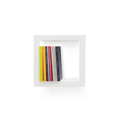 Modular wall shelf WHITE STICK frame 28 x 28 x 8.5