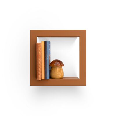 miEstante modular de pared STICK Estructura terracota 28 x 28 x 8.5 Cm