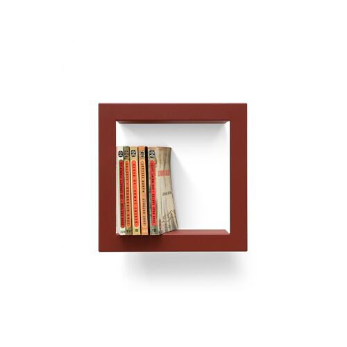 ÉTAGERE murale modulable Cadre STICK OXYDE ROUGE 28 x 28 X 8.5