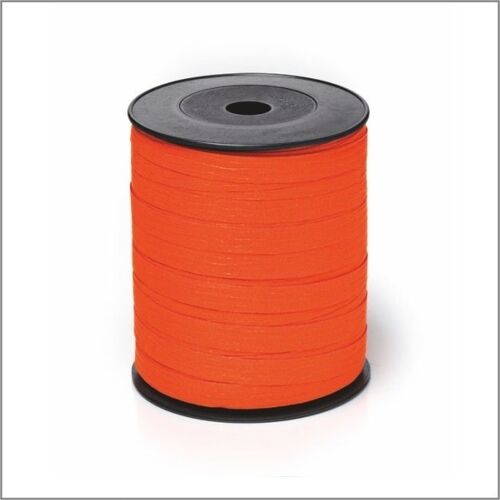 Paperlook - krullint - oranje - 10 mm x 250 meter