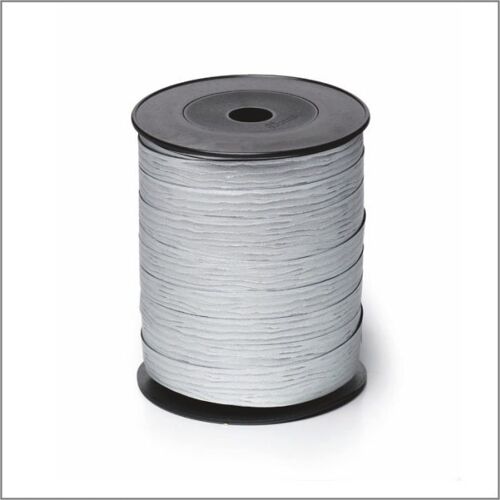 Paperlook - krullint - mat zilver - 10 mm x 250 meter